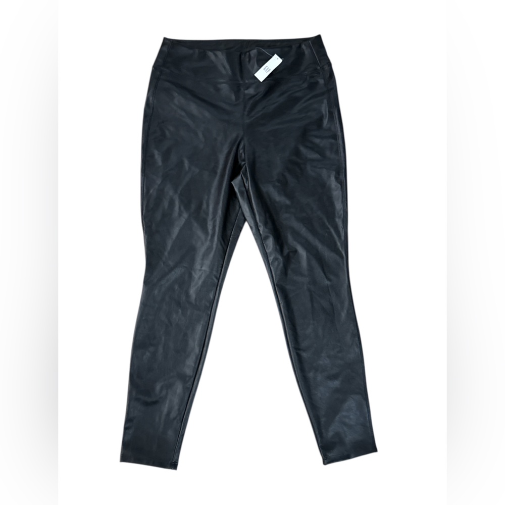 GAP Black Faux Leather Pants